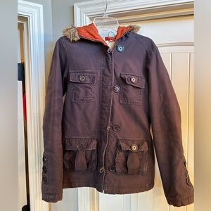 Hollister women’s size Large/Medium blue winter coat vintage